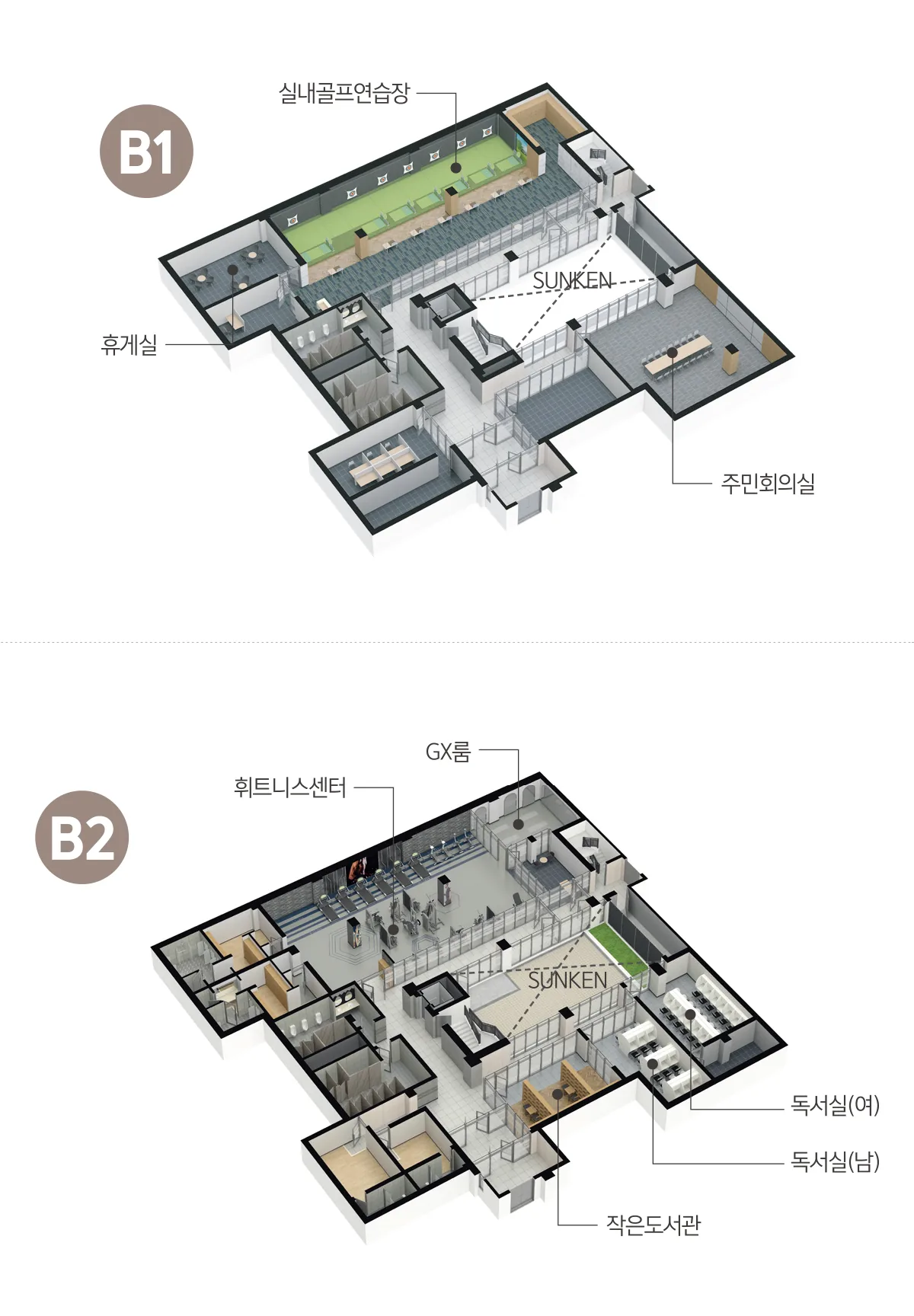 부산 장안지구 중흥S클래스 커뮤니티 - 커뮤니티1